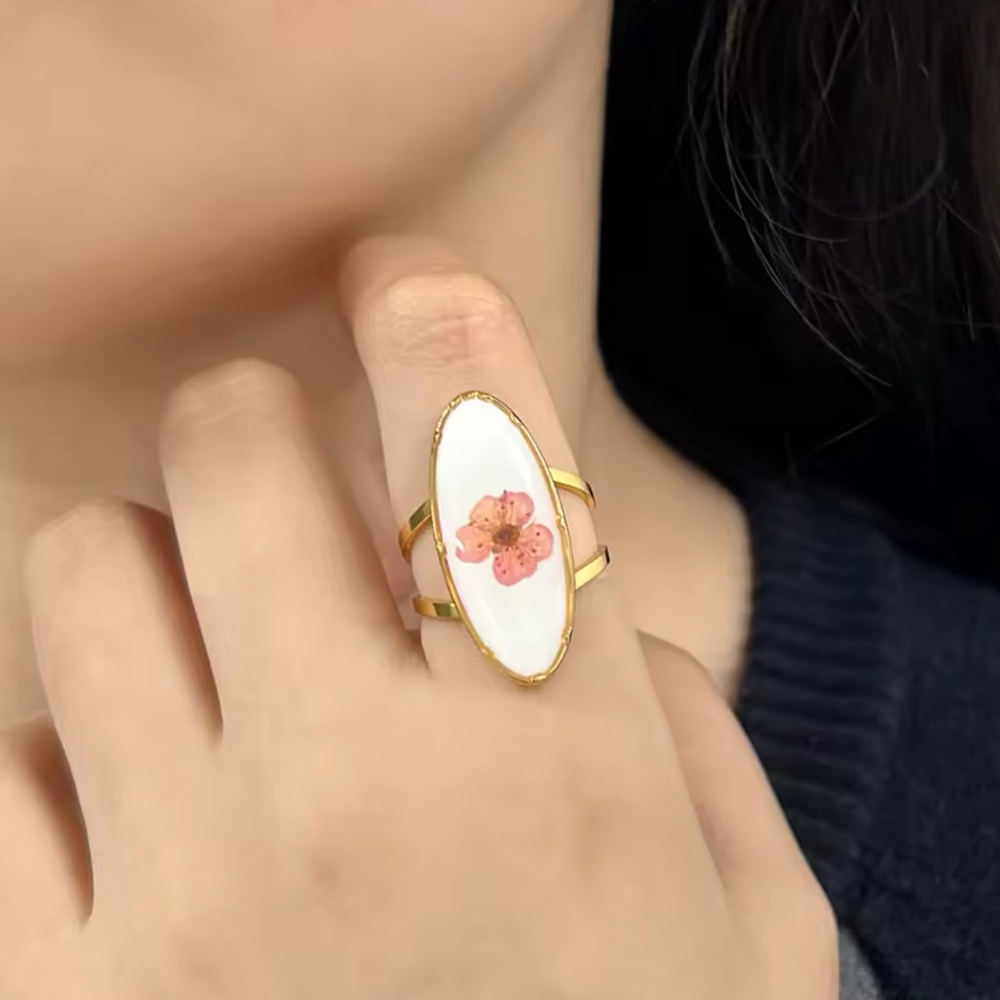 ◾️18k Gold Plated Vintage Eternal Flower Open Ring